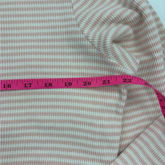 J. Jill Soft Pink and White Striped Long Sleeve Tee - Picture 7 of 8